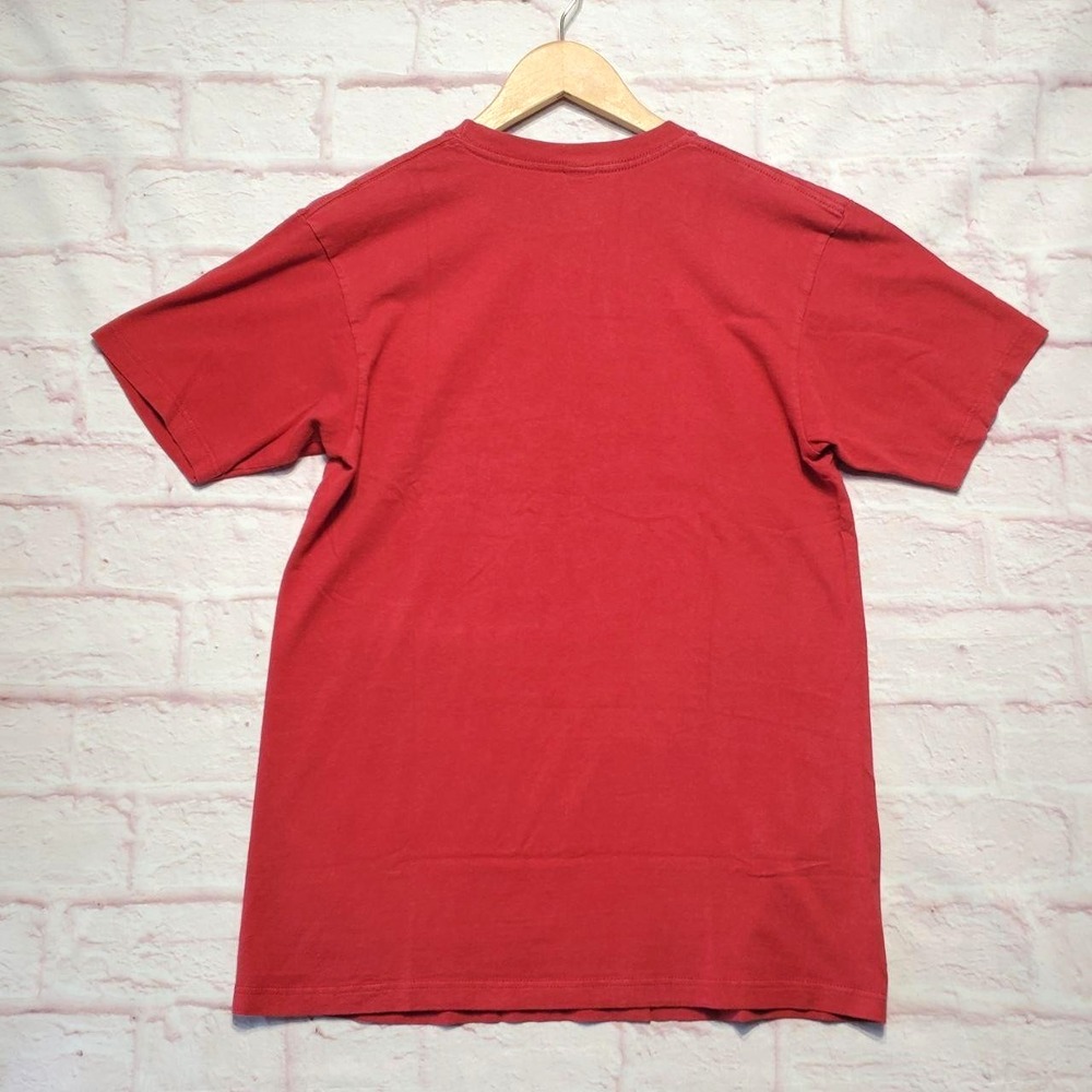 Obey Records Shirt Mens Medium Red Graphic Penguin Music Tee‎ Urban Skate Punk - Picture 2 of 8